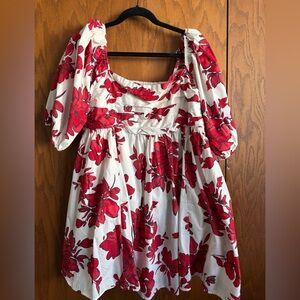 Abercrombie & Fitch Red Floral Mini Dress